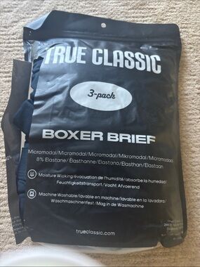 True Classic Navy 3-Pack Boxer Briefs